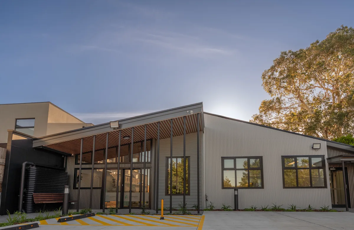 Practice exterior with parking